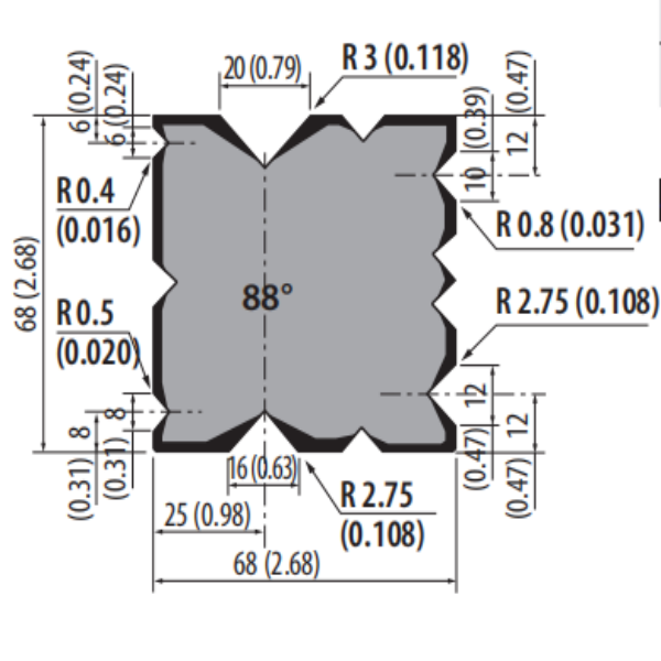 Stile Amada H68 88° 4V